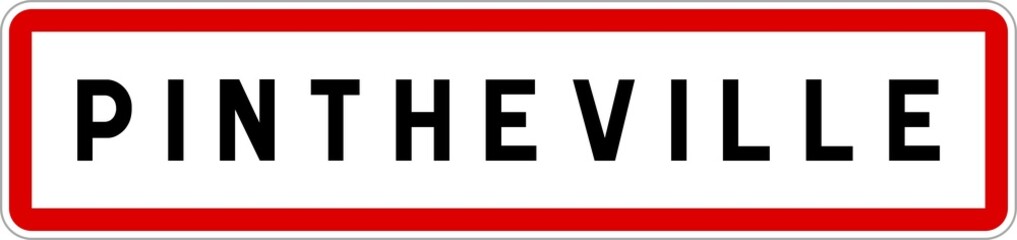 Panneau entrée ville agglomération Pintheville / Town entrance sign Pintheville