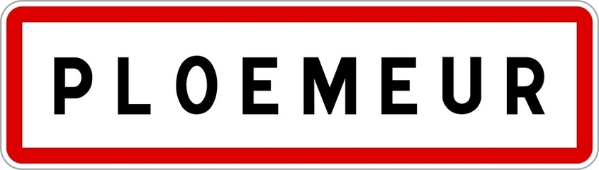 Panneau entrée ville agglomération Ploemeur / Town entrance sign Ploemeur