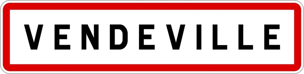 Panneau entrée ville agglomération Vendeville / Town entrance sign Vendeville