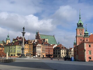 Castle Square - one of the most beautiful places in old Warsaw. Warsaw (Poland)