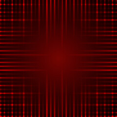 Vector illustration with abstract shining lines on red background