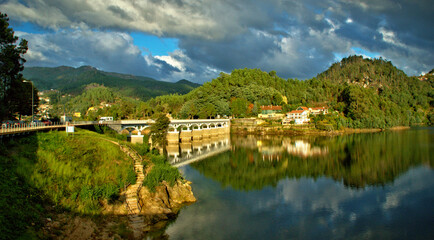 Fototapeta na wymiar Bridge over the river Cavado in Geres, Portugal