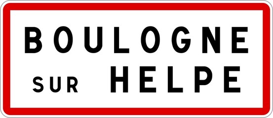 Panneau entrée ville agglomération Boulogne-sur-Helpe / Town entrance sign Boulogne-sur-Helpe
