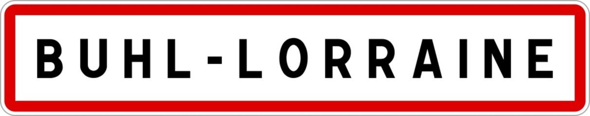 Panneau entrée ville agglomération Buhl-Lorraine / Town entrance sign Buhl-Lorraine