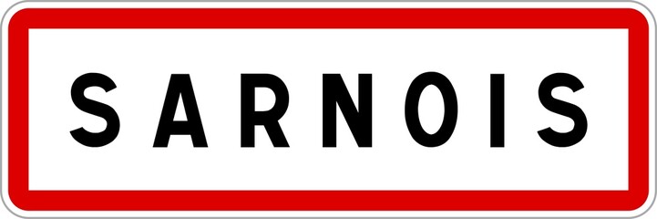 Panneau entrée ville agglomération Sarnois / Town entrance sign Sarnois