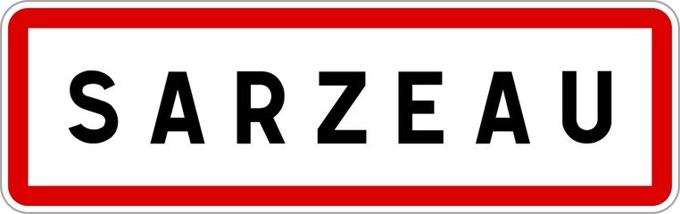 Panneau entrée ville agglomération Sarzeau / Town entrance sign Sarzeau