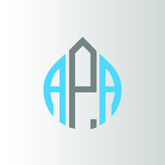 APA logo monogram isolated on circle element design template, APA letter logo design on white background. APA creative initials letter logo concept.  APA letter design. - obrazy, fototapety, plakaty