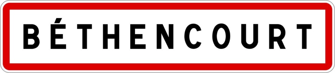 Panneau entrée ville agglomération Béthencourt / Town entrance sign Béthencourt