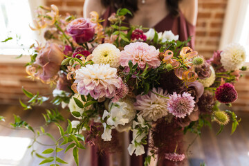 wedding bouquet in the hand