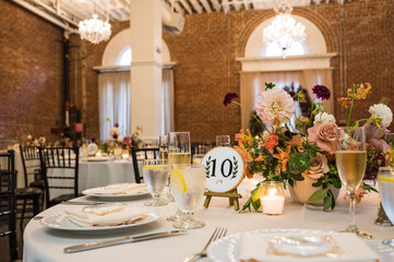 wedding reception table