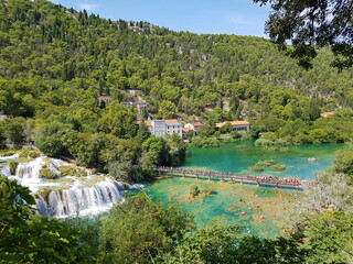 Fototapeta na wymiar Parc national de Krka, Croatie