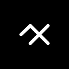 Obraz premium monogram letter v x logo design