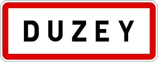 Panneau entrée ville agglomération Duzey / Town entrance sign Duzey