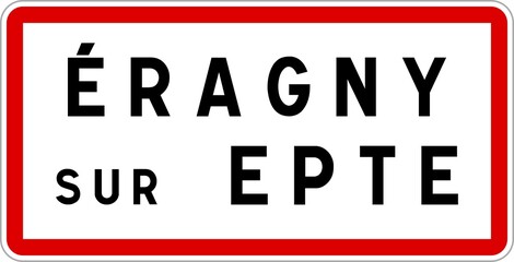 Panneau entrée ville agglomération Éragny-sur-Epte / Town entrance sign Éragny-sur-Epte