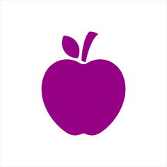 Apple vector icon. Apple fruit isolated on white background