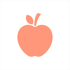 Apple vector icon. Apple fruit isolated on white background