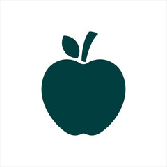 Apple vector icon. Apple fruit isolated on white background