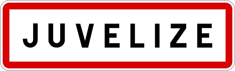 Panneau entrée ville agglomération Juvelize / Town entrance sign Juvelize