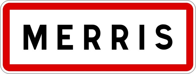 Panneau entrée ville agglomération Merris / Town entrance sign Merris