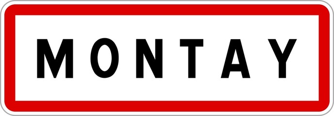 Panneau entrée ville agglomération Montay / Town entrance sign Montay