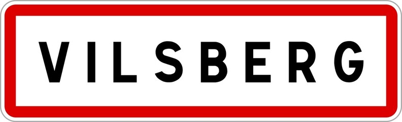 Panneau entrée ville agglomération Vilsberg / Town entrance sign Vilsberg