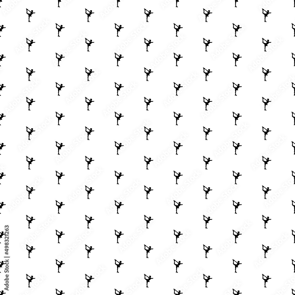 Poster square seamless background pattern from black figure skating symbols. the pattern is evenly filled. 