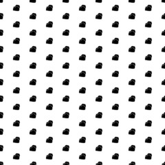 Square seamless background pattern from geometric shapes. The pattern is evenly filled with big black boxing gloves symbols. Vector illustration on white background