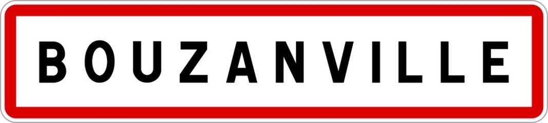 Panneau entrée ville agglomération Bouzanville / Town entrance sign Bouzanville