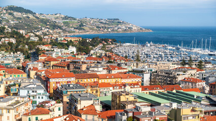 Cityscape of Sanremo, Italy