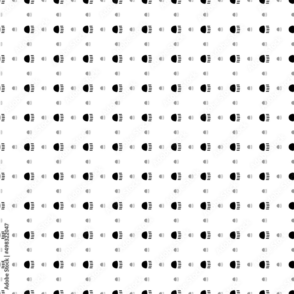 Poster square seamless background pattern from black headlight symbols are different sizes and opacity. the