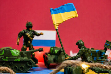 An animated composition of the military conflict between Ukraine and Russia