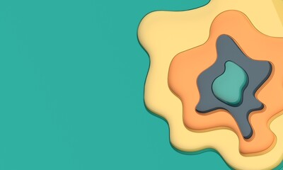 Abstract colorful wave pattern background 3d rendering design