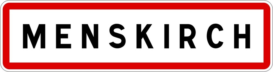 Panneau entrée ville agglomération Menskirch / Town entrance sign Menskirch