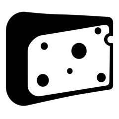 Cheese Flat Icon Isolated On White Background