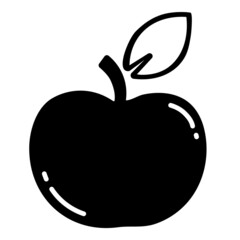 Apple Flat Icon Isolated On White Background