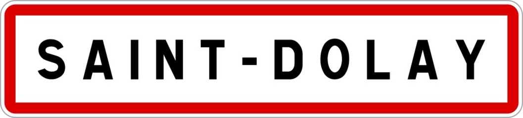 Panneau entrée ville agglomération Saint-Dolay / Town entrance sign Saint-Dolay