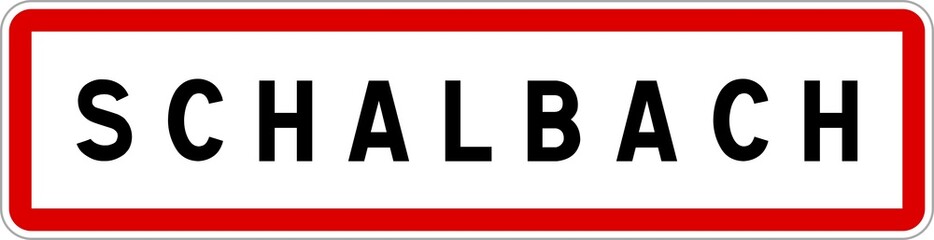 Panneau entrée ville agglomération Schalbach / Town entrance sign Schalbach