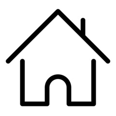 House Flat Icon Isolated On White Background