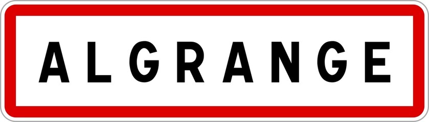 Panneau entrée ville agglomération Algrange / Town entrance sign Algrange
