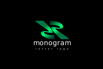 Fototapeta premium monogram letter z r logo