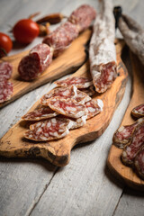 Charcutierie board with various cold cuts