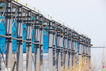 Construction site under construction of a large facility