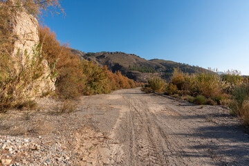 dirt road in a mountainous area in the south of Spain