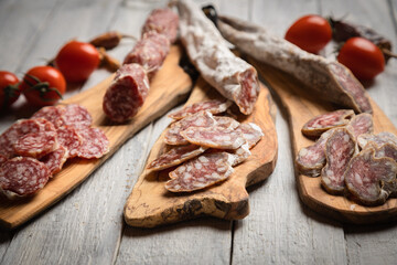 Charcutierie board with various cold cuts