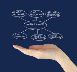presenting six types of insurance