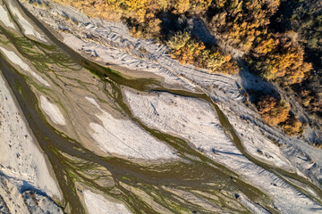 aerial photo of a river in the south of Spain