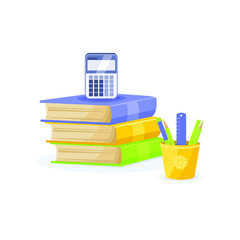 Drawing of a stack of books. Chancellery.