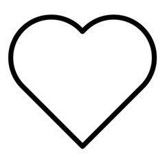 Heart Flat Icon Isolated On White Background