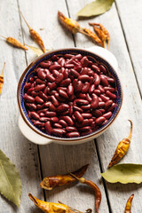Raw red kidney beans