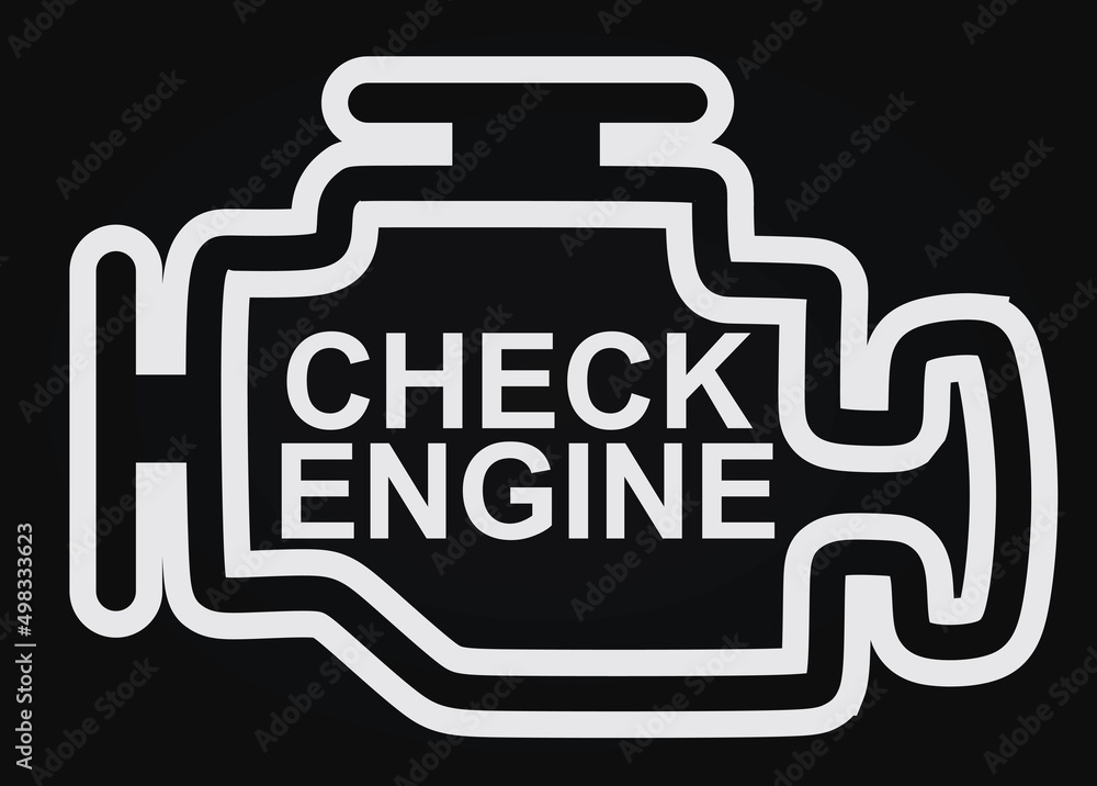 Wall mural Check engine icon. vector illustration